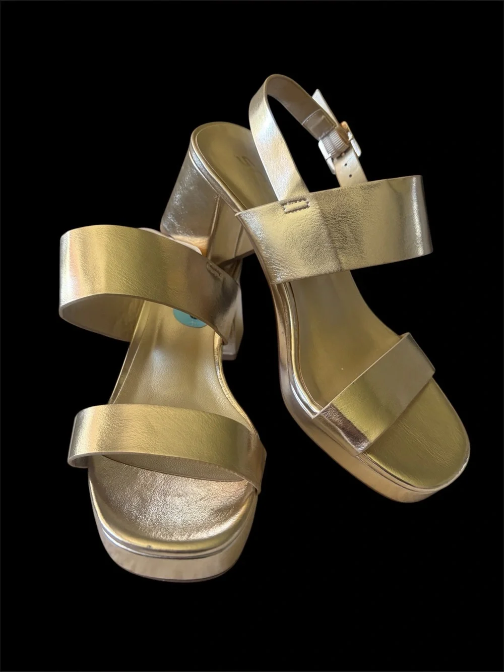 Soda Metallic Gold Platform Sandals